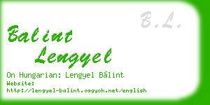 balint lengyel business card